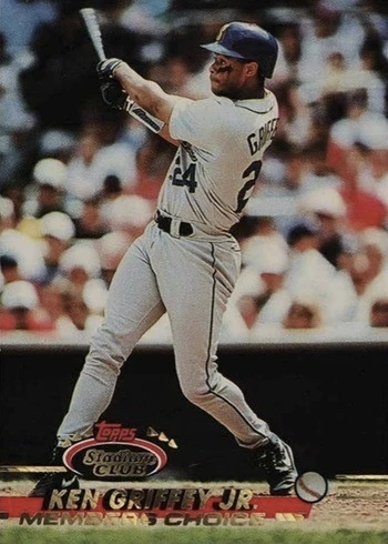 1993 Topps Stadium Club #591 Members Choice Ken Griffey Jr. Baseball Card 1993 Topps Stadium Club #591 Members Choice Ken Griffey Jr. Baseball Card