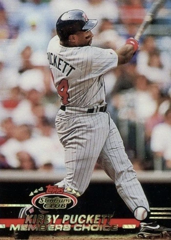 1993 Topps Stadium Club #597 Members Choice Kirby Puckett Baseball Card 1993 Topps Stadium Club #597 Members Choice Kirby Puckett Baseball Card