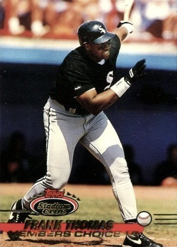 1993 Topps Stadium Club #746 Members Choice Frank Thomas Baseball Card 1993 Topps Stadium Club #746 Members Choice Frank Thomas Baseball Card