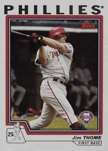 2004 Topps #1 Jim Thome Baseball Card 2004 Topps #1 Jim Thome Baseball Card
