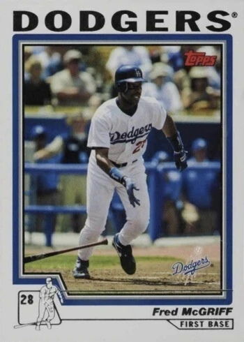 2004 Topps #28 Fred McGriff Baseball Card 2004 Topps #28 Fred McGriff Baseball Card