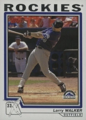 2004 Topps #512 Larry Walker Baseball Card 2004 Topps #512 Larry Walker Baseball Card