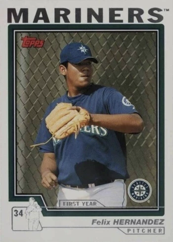 2004 Topps Traded #T144 Feliz Hernandez Rookie Card 2004 Topps Traded #T144 Feliz Hernandez Rookie Card