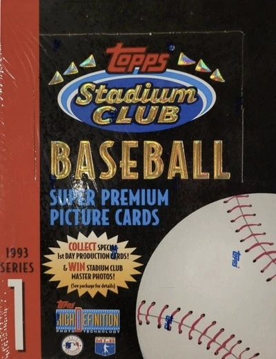 Unopened Box of 1993 Topps Stadium Club Baseball Cards Unopened Box of 1993 Topps Stadium Club Baseball Cards