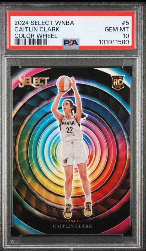 2024 Select WNBA #5 Caitlin Clark Color Wheel insert PSA 10