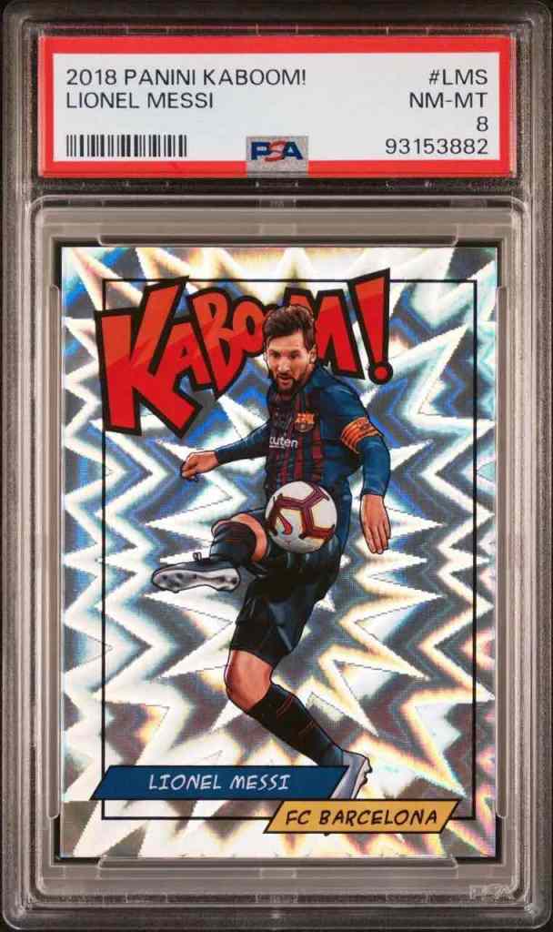 2018 Panini Kaboom! #LMS Lionel Messi PSA 8