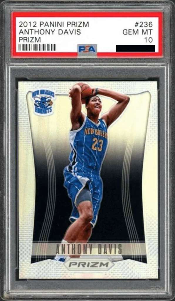 2025 NBA Trade Deadline target Anthony Davis' 2012 Panini Prizm #236 Silver Prizm RC PSA 10