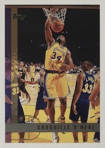 1997 Topps #109 Shaquille O'Neal Basketball Card 1997 Topps #109 Shaquille O'Neal Basketball Card