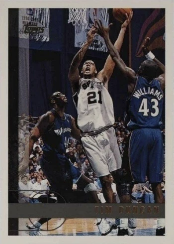 1997 Topps #115 Tim Duncan Rookie Card 1997 Topps #115 Tim Duncan Rookie Card