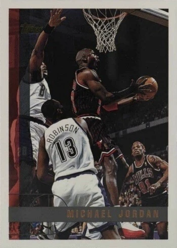 1997 Topps #123 Michael Jordan Basketball Card 1997 Topps #123 Michael Jordan Basketball Card
