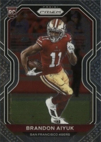 2020 Panini Prizm #301 Brandon Aiyuk Rookie Card 2020 Panini Prizm #301 Brandon Aiyuk Rookie Card