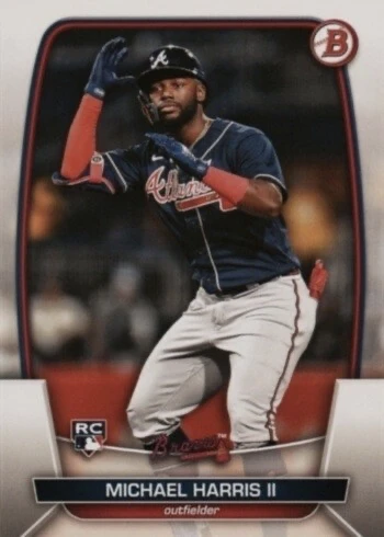 2023 Bowman #76 Michael Harris II Rookie Card 2023 Bowman #76 Michael Harris II Rookie Card