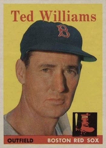 1958 Topps #1 Ted Williams Baseball Card 1958 Topps #1 Ted Williams Baseball Card