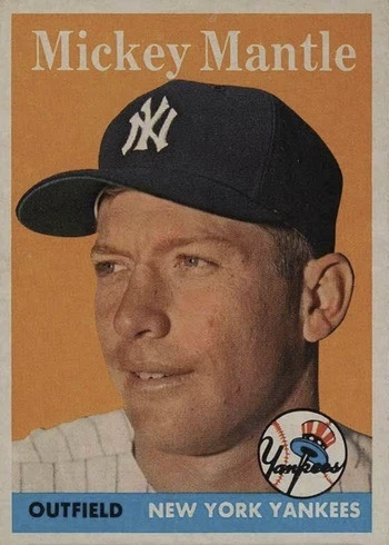 1958 Topps #150 Mickey Mantle Baseball Card 1958 Topps #150 Mickey Mantle Baseball Card