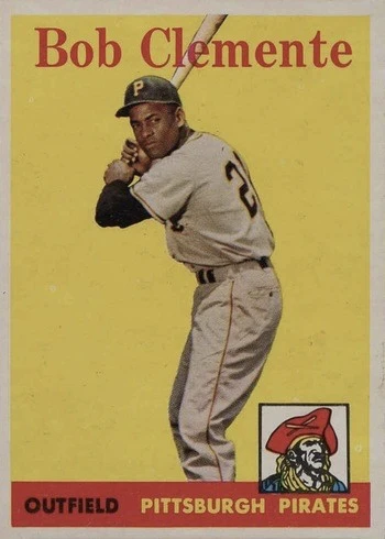 1958 Topps #52 Yellow Letters Roberto Clemente Baseball Card 1958 Topps #52 Yellow Letters Roberto Clemente Baseball Card