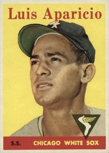 1958 Topps #85 Yellow Letters Luis Aparicio Baseball Card 1958 Topps #85 Yellow Letters Luis Aparicio Baseball Card
