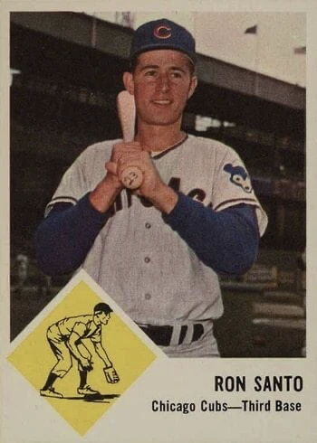 1963 Fleer #32 Ron Santo Baseball Card 1963 Fleer #32 Ron Santo Baseball Card