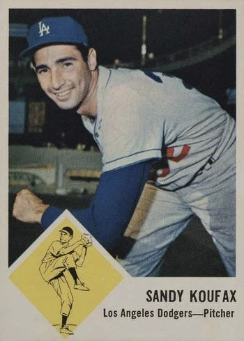 1963 Fleer #42 Sandy Koufax Baseball Card 1963 Fleer #42 Sandy Koufax Baseball Card
