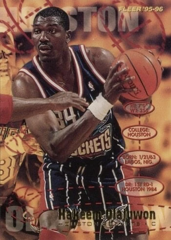 1995 Fleer #224 Hakeem Olajuwon Basketball Card 1995 Fleer #224 Hakeem Olajuwon Basketball Card