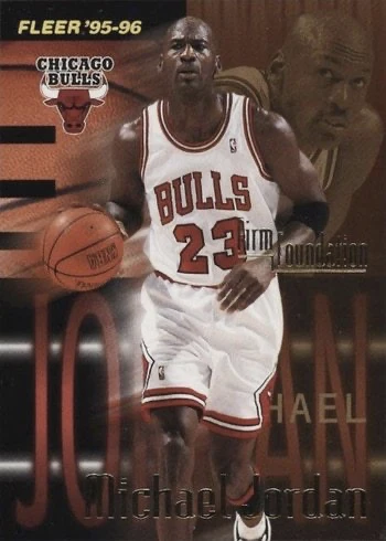 1995 Fleer #323 Firm Foundation Michael Jordan Basketball Card 1995 Fleer #323 Firm Foundation Michael Jordan Basketball Card