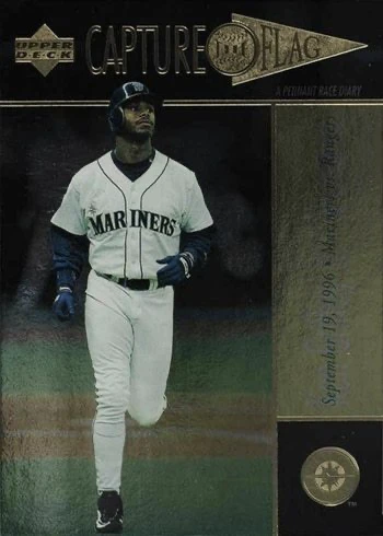 1997 Upper Deck #385 Capture the Flag Ken Griffey Jr. Baseball Card 1997 Upper Deck #385 Capture the Flag Ken Griffey Jr. Baseball Card
