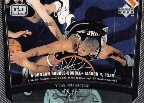 1998 Upper Deck #135 Tim Duncan Basketball Card 1998 Upper Deck #135 Tim Duncan Basketball Card