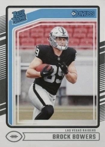 2024 Donruss #394 Brock Bowers Rookie Card 2024 Donruss #394 Brock Bowers Rookie Card