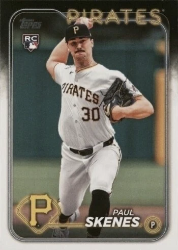 2024 Topps Update #US100 Paul Skenes Rookie Card 2024 Topps Update #US100 Paul Skenes Rookie Card