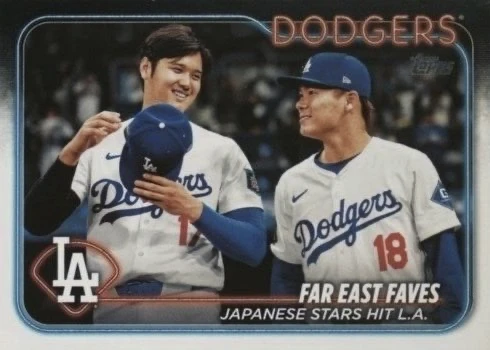 2024 Topps Update #US13 Shohei Ohtani and Yoshinobu Yamamoto Baseball Card 2024 Topps Update #US13 Shohei Ohtani and Yoshinobu Yamamoto Baseball Card