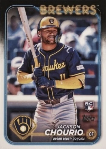 2024 Topps Update #US155 Jackson Chourio Baseball Card 2024 Topps Update #US155 Jackson Chourio Baseball Card