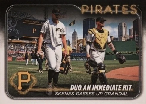 2024 Topps Update #US160 Paul Skenes and Yasmani Grandal Baseball Card 2024 Topps Update #US160 Paul Skenes and Yasmani Grandal Baseball Card