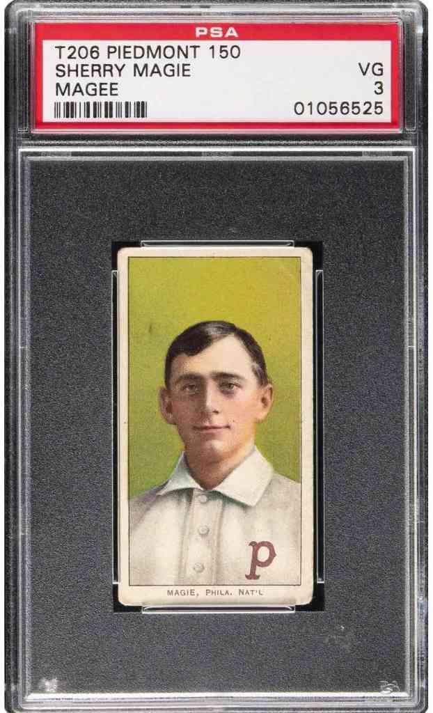 1909 T206 Piedmont 150 Sherry Magee Error "Magie" PSA 3