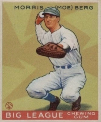 1933 Goudey #158 Moe Berg Rookie Card 1933 Goudey #158 Moe Berg Rookie Card