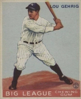 1933 Goudey #160 Lou Gehrig Baseball Card 1933 Goudey #160 Lou Gehrig Baseball Card