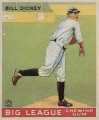 1933 Goudey #19 Bill Dickey Baseball Card 1933 Goudey #19 Bill Dickey Baseball Card