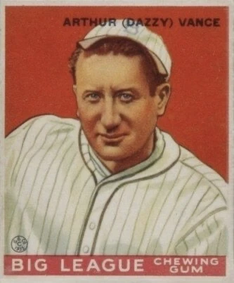 1933 Goudey #2 Dazzy Vance Rookie Card 1933 Goudey #2 Dazzy Vance Rookie Card