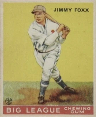 1933 Goudey #29 Jimmie Foxx Rookie Card 1933 Goudey #29 Jimmie Foxx Rookie Card