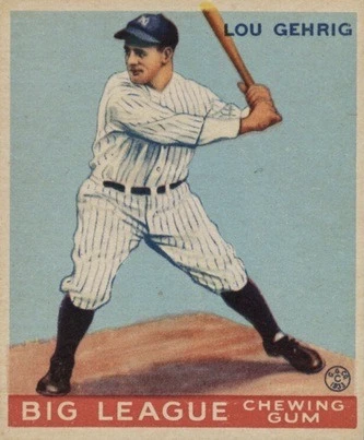 1933 Goudey #92 Lou Gehrig Baseball Card 1933 Goudey #92 Lou Gehrig Baseball Card