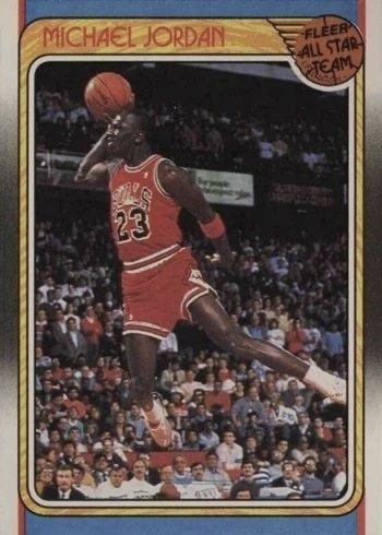 1988 Fleer #120 Michael Jordan All-Star Basketball Card 1988 Fleer #120 Michael Jordan All-Star Basketball Card