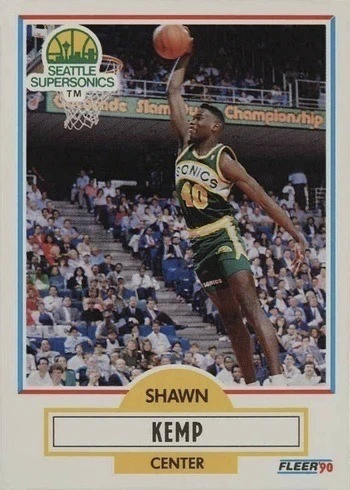 1990 Fleer #178 Shawn Kemp Rookie Card 1990 Fleer #178 Shawn Kemp Rookie Card