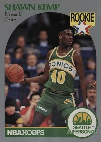 1990 Hoops #279 Shawn Kemp Rookie Card 1990 Hoops #279 Shawn Kemp Rookie Card