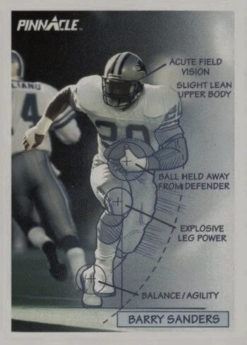 1991 Pinnacle #358 Barry Sanders Football Card 1991 Pinnacle #358 Barry Sanders Football Card