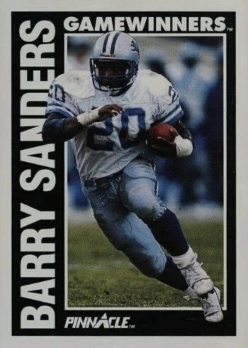 1991 Pinnacle #366 Game Winners Barry Sanders Football Card 1991 Pinnacle #366 Game Winners Barry Sanders Football Card