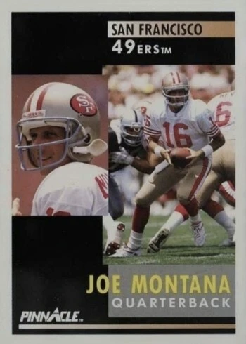 1991 Pinnacle #66 Joe Montana Football Card 1991 Pinnacle #66 Joe Montana Football Card