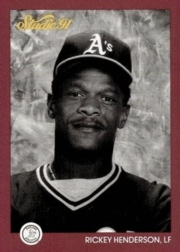 1991 Studio #104 Rickey Henderson Baseball Card 1991 Studio #104 Rickey Henderson Baseball Card