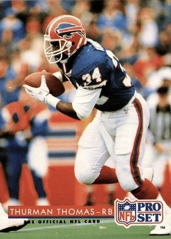 1992 Pro Set #105 Thurman Thomas Football Card 1992 Pro Set #105 Thurman Thomas Football Card
