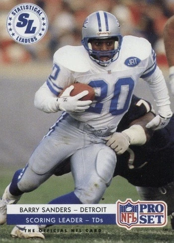 1992 Pro Set #13 Statistical Leaders Barry Sanders Football Card 1992 Pro Set #13 Statistical Leaders Barry Sanders Football Card