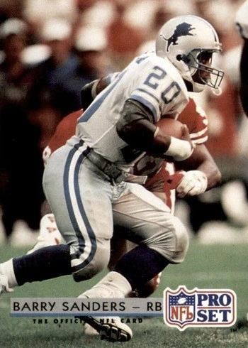1992 Pro Set #169 Barry Sanders Football Card 1992 Pro Set #169 Barry Sanders Football Card