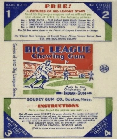 1993 Goudey Baseball Card Wrapper 1993 Goudey Baseball Card Wrapper