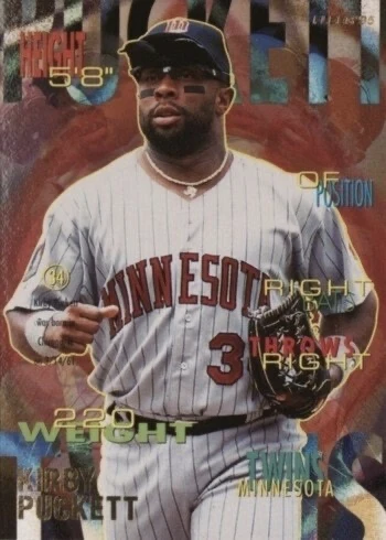 1995 Fleer #212 Kirby Puckett Baseball Card 1995 Fleer #212 Kirby Puckett Baseball Card